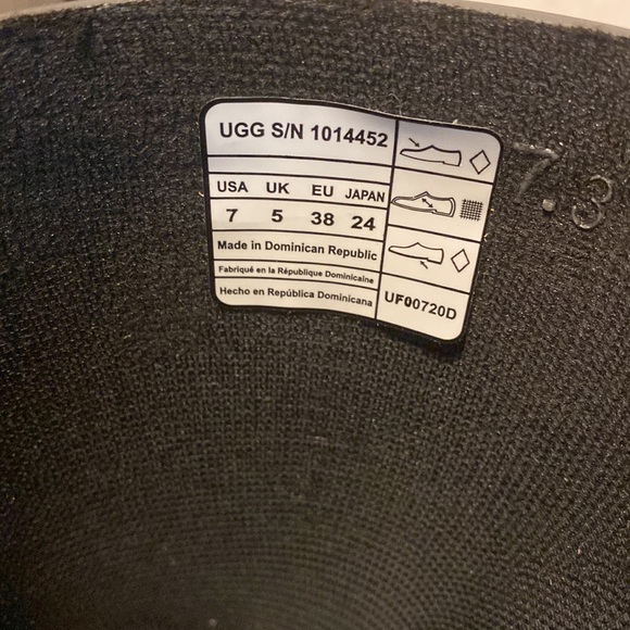Womens Ugg rain boots gray size 7 waterproof rubber boots - Picture 7 of 9